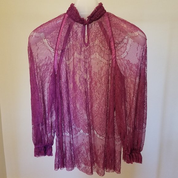 Laced Neckband Blouse by Scanlan Theodore - Picture 1 of 6